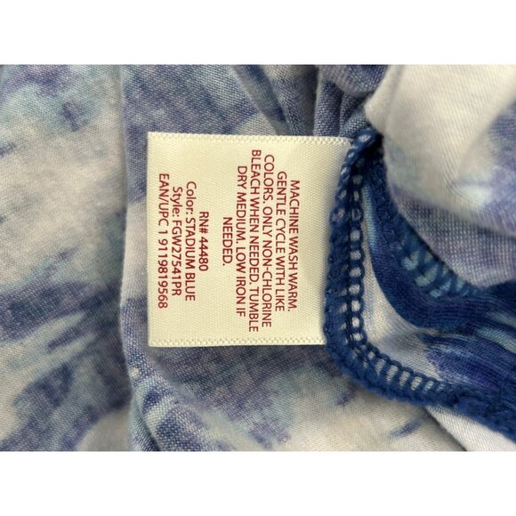 Summer Sleeveless Maxi Dress Blue White Tie Dye Pattern Sz 1X - Picture 6 of 8